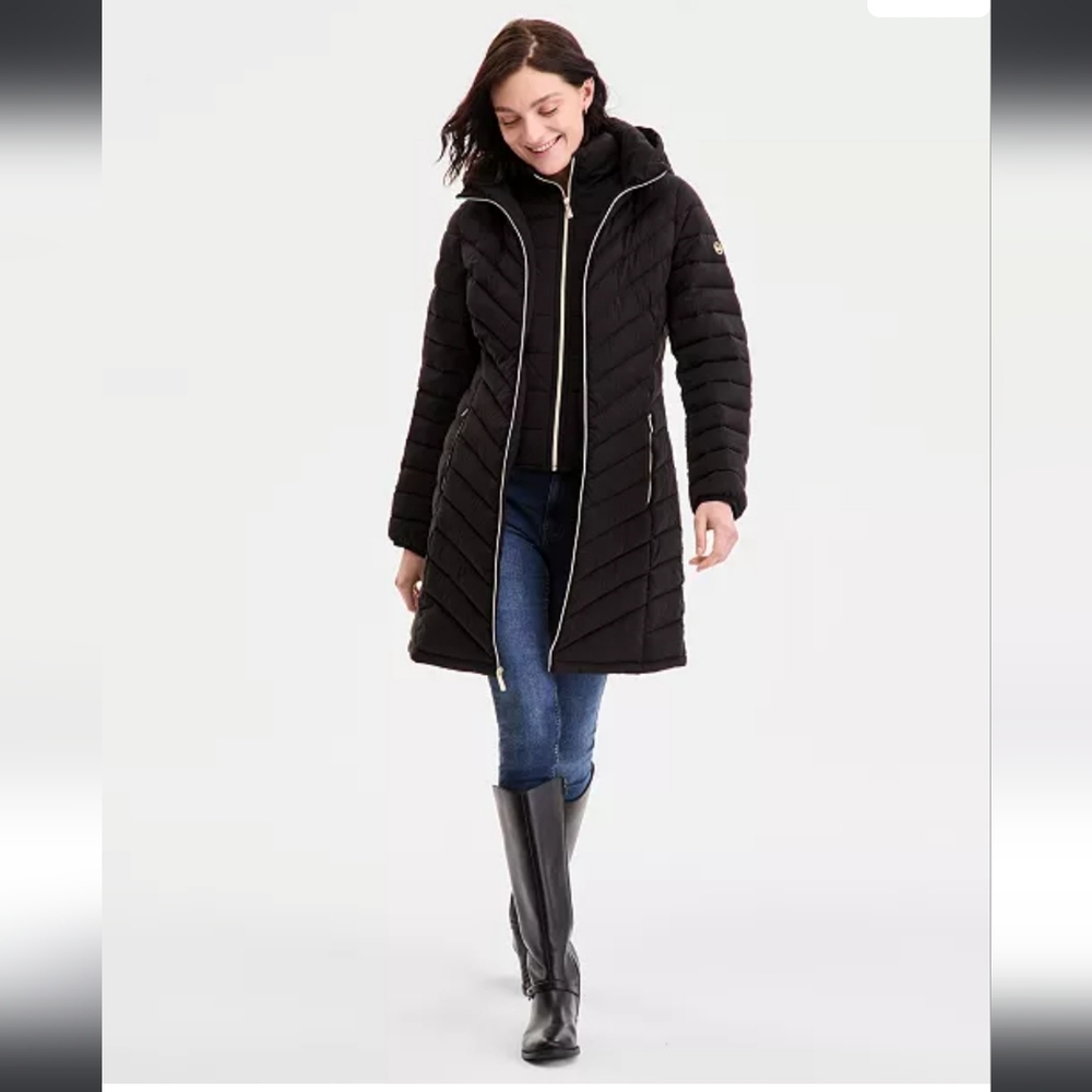 Michael Kors‎ Black Puffer Jacket, Quilted Black